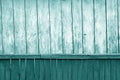 Old grunge wooden fence and wooden wall pattern in cyan tone Royalty Free Stock Photo
