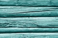 Old grunge wooden wall pattern in cyan tone. Royalty Free Stock Photo