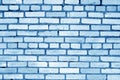 Old grungy brick wall surface in navy blue tone Royalty Free Stock Photo