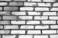 Old grungy brick wall texture in black and white Royalty Free Stock Photo