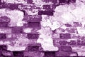 Old grungy brick wall texture in purple tone Royalty Free Stock Photo