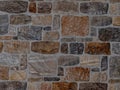Rustic and aged wallstone, exterior wall Royalty Free Stock Photo