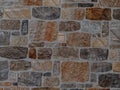 Rustic and aged wallstone, exterior wall Royalty Free Stock Photo