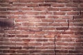 Old grungy texture, red brick wall with vintage style Royalty Free Stock Photo