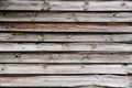 Old grungy and weathered natural wooden planks wall as texture background