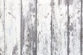 Old grungy and weathered white grey painted wooden wall plank texture background Royalty Free Stock Photo