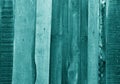 Old grungy wooden planks background in cyan tone Royalty Free Stock Photo