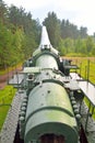 Old gun in Fort Krasnaya Gorka. Royalty Free Stock Photo