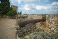 Old guns in Tarragoa Passeig arqueologic Archaeological Promenade