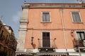 old habitation building (palace ?) in taormina in sicily (italy) Royalty Free Stock Photo
