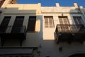 old habitation buildings in rethymno in crete (greece) Royalty Free Stock Photo