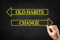 Old habits or change Arrows Concept. Royalty Free Stock Photo