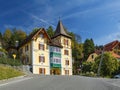 Old half-timbered building in the town of Milstatt, Austria