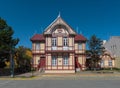 Old half timbered house cultural center in Puerto Natales, Chile