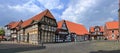 Old Half-timbered Houses at the Cathedral Square, Nienburg an der Weser, Lower Saxony, Germany
