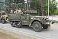 Old half-track military vehicle