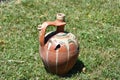 Antique hand made and painted clay pots Royalty Free Stock Photo