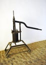 Old hand pump for transferring the wine in the cellar