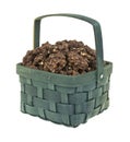 Chocolate almond granola in basket