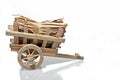 Old handcart with straw