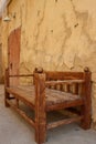 old handmade wooden bench Royalty Free Stock Photo
