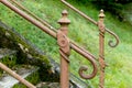 Old handrail on old staircase Royalty Free Stock Photo