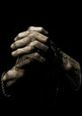 Old hands(pray) Royalty Free Stock Photo