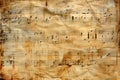 Old handwritten music manuscript