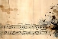 Old handwritten music manuscript