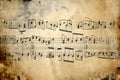 Old handwritten music manuscript