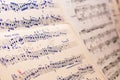 Old handwritten sheet music Royalty Free Stock Photo