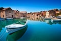 Old harbor at Adriatic sea. Hvar island Royalty Free Stock Photo