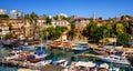 The old harbor of Antalya historical town, Turkey Royalty Free Stock Photo