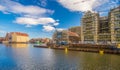 Old harbor canal on Old Town, Gdansk, Poland