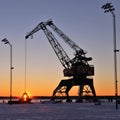 The old harbor crane in SÃÂ¶dra hamn in LuleÃÂ¥