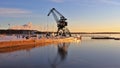 The old harbor crane in SÃÂ¶dra hamn in LuleÃÂ¥