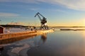 The old harbor crane in SÃÂ¶dra hamn in LuleÃÂ¥