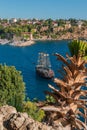 Old harbor and downtown called Marina in Antalya, Turkey Royalty Free Stock Photo