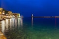 Old harbour with Lighthouse, Chania, Crete, Greece Royalty Free Stock Photo