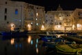 Old harbour in Monopoli at night