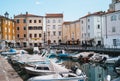 Old Harbour of Muggia, Italy with Boats