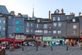 Old harbour at sunset, Honfleur, Normandy, France, Europe Royalty Free Stock Photo