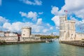 Towers of ancient fortress of La Rochelle France Royalty Free Stock Photo