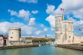 Towers of ancient fortress of La Rochelle France Royalty Free Stock Photo