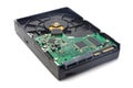 Old hard drive closeup on white background Royalty Free Stock Photo