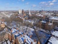 Harvard University in winter, Cambridge, MA, USA