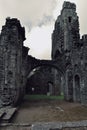 Old and Haunted ruins Llanthony priory, Abergavenny, Monmouthshire, Wales, Uk Royalty Free Stock Photo