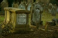 Old Haunted Tombs at Gothic Cemetery Royalty Free Stock Photo