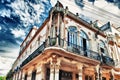 Old Havana building detail against blue sky Royalty Free Stock Photo