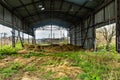 Old hay storage. .Abandoned collective farm